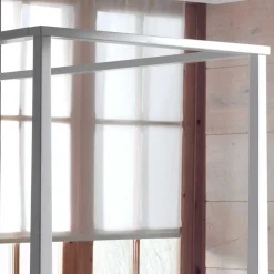 Kinder Wohnen Weißes Bett Grandory mit Himmel