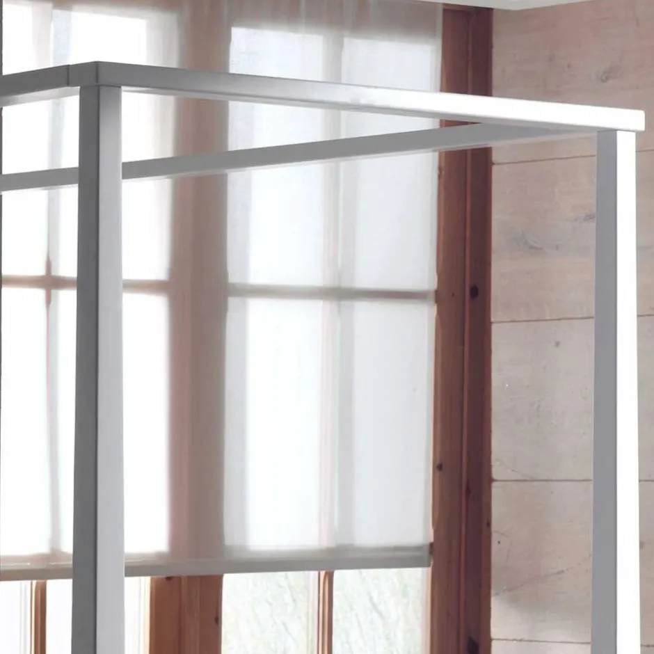 Kinder Wohnen Weißes Bett Grandory mit Himmel