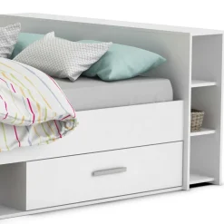 Weißes Bett 160x200 cm mit Stauraum - Monja^Wohnen Clearance