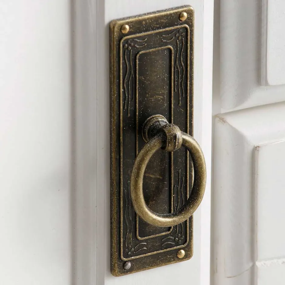 Wohnen Weißes Buffet Schrank aus Kiefer massiv - Akbelev