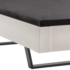 Weißes Designbett mit Stoff-Kopfteil - Fanos^Wohnen Clearance