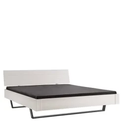 Wohnen Weißes Doppelbett aus Kiefer Massivholz - Lardias