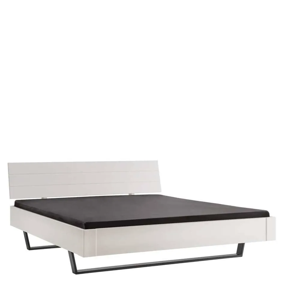 Wohnen Weißes Doppelbett aus Kiefer Massivholz - Lardias