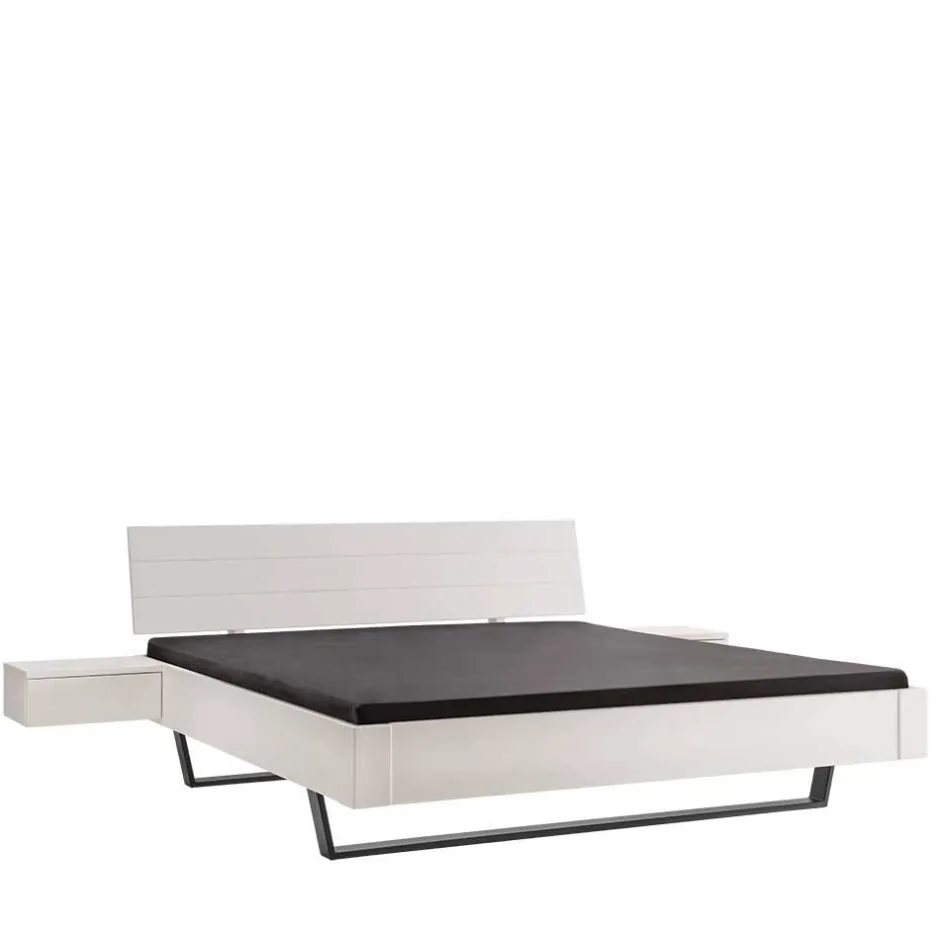 Wohnen Weißes Doppelbett aus Kiefer Massivholz - Lardias