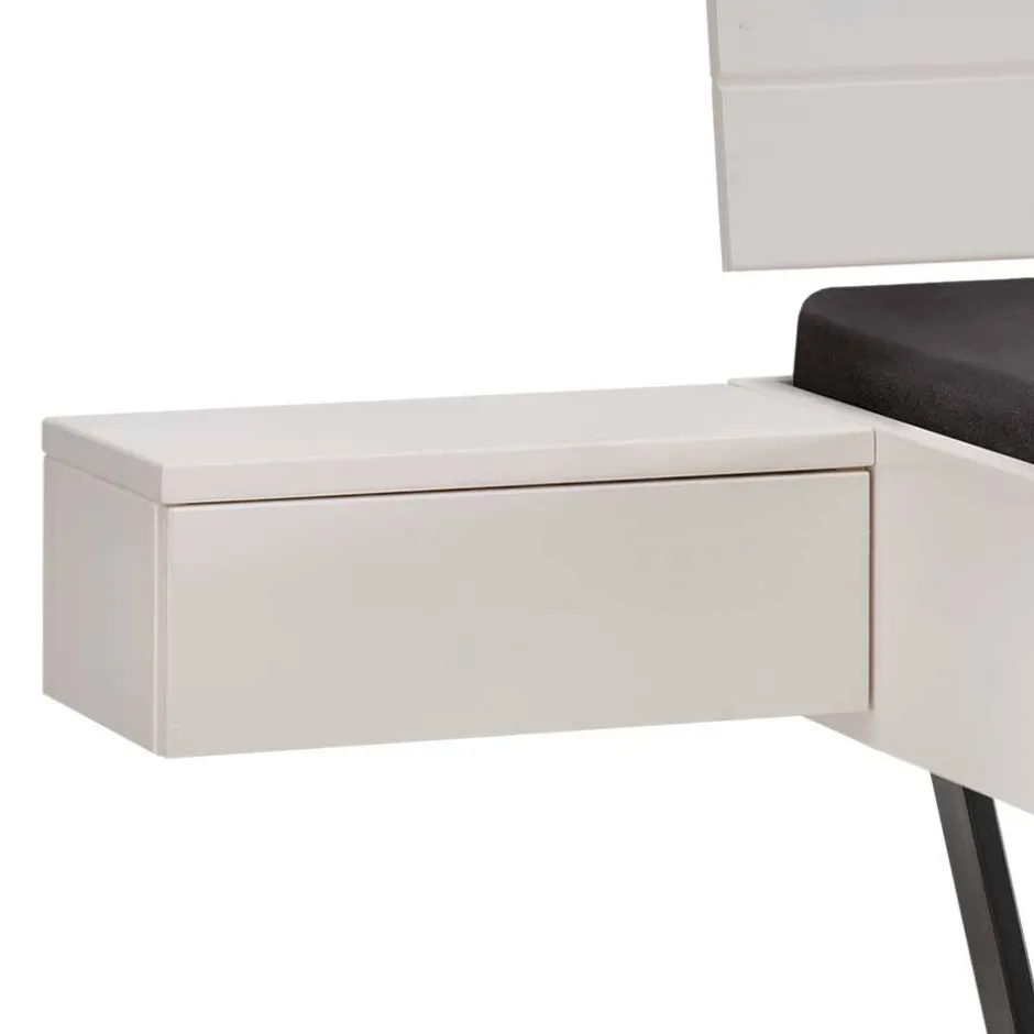 Wohnen Weißes Doppelbett aus Kiefer Massivholz - Lardias