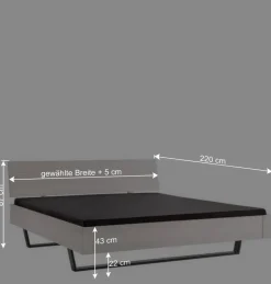 Wohnen Weißes Doppelbett aus Kiefer Massivholz - Lardias