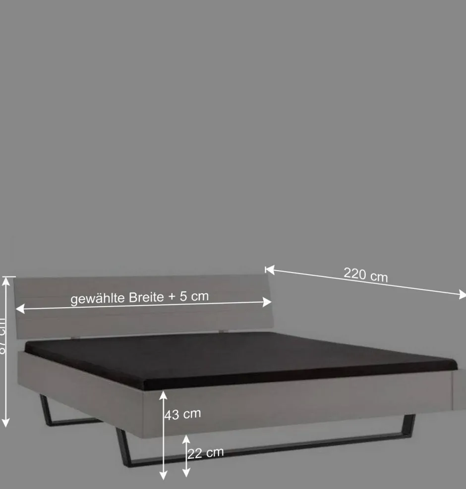 Wohnen Weißes Doppelbett aus Kiefer Massivholz - Lardias
