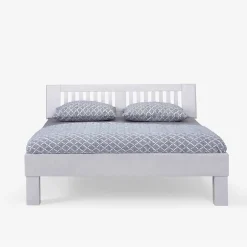 Weißes Doppelbett Calicantas aus Buche Massivholz^Wohnen Discount