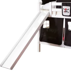 Kinder Wohnen Weißes Doppelstockbett Pirat mit Rutsche - Cosenza
