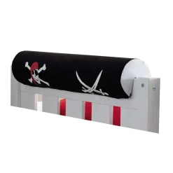 Kinder Wohnen Weißes Doppelstockbett Pirat mit Rutsche - Cosenza