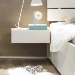 Wohnen Weißes Einzelbett Haniata aus MDF