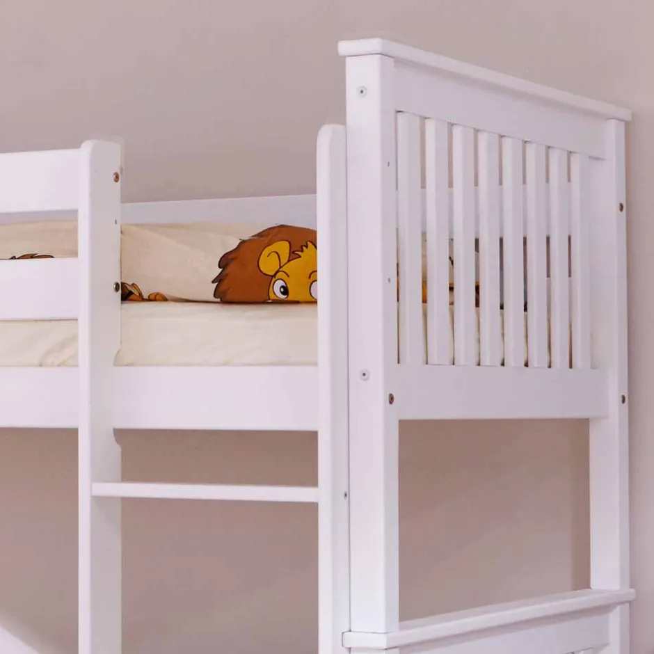 Weißes Etagenbett zu Einzelbetten umbaubar Eslabro aus Kiefer^Wohnen Hot