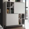 Weißes Highboard mit 8 Fächern & 2 Türen - Enkraja^Wohnen