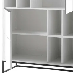 Weißes Highboard mit 8 Fächern & 2 Türen - Enkraja^Wohnen