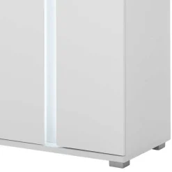 Wohnen Weißes Highboard mit LED Beleuchtung - Tirol