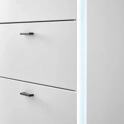 Wohnen Weißes Highboard mit LED Beleuchtung - Tirol
