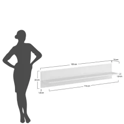 Wohnen Weißes Hängeboard aus Massivholz - Presto