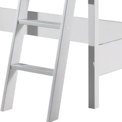 Kinder Wohnen Weißes Hochbett aus Massivholz - Sarabuja