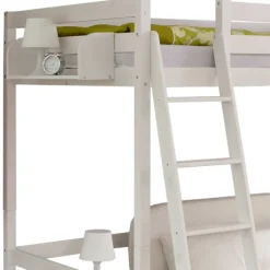 Kinder Wohnen Weißes Hochbett in 90x200 oder 140x200 - Kerfa