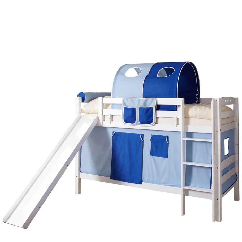 Weißes Holz Stockbett mit Rutsche - Niova^Wohnen Hot