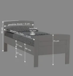 Weißes Holzbett Arbitia aus Buche massiv^Wohnen Outlet