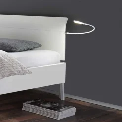 Wohnen Weißes Holzbett Buche Gachias mit Kopfteil