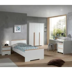 Wohnen Weißes Jugendzimmer Möbel Kombi - Eldrus (fünfteilig)