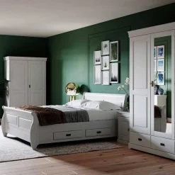 Weißes Landhausbett mit Schubladen - Presto^Wohnen Best