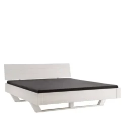 Wohnen Weißes Massivholzbett mit Kufen - Odrato