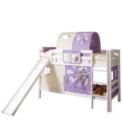 Kinder Wohnen Weißes Mädchen Etagenbett mit Rutsche - Stonecca