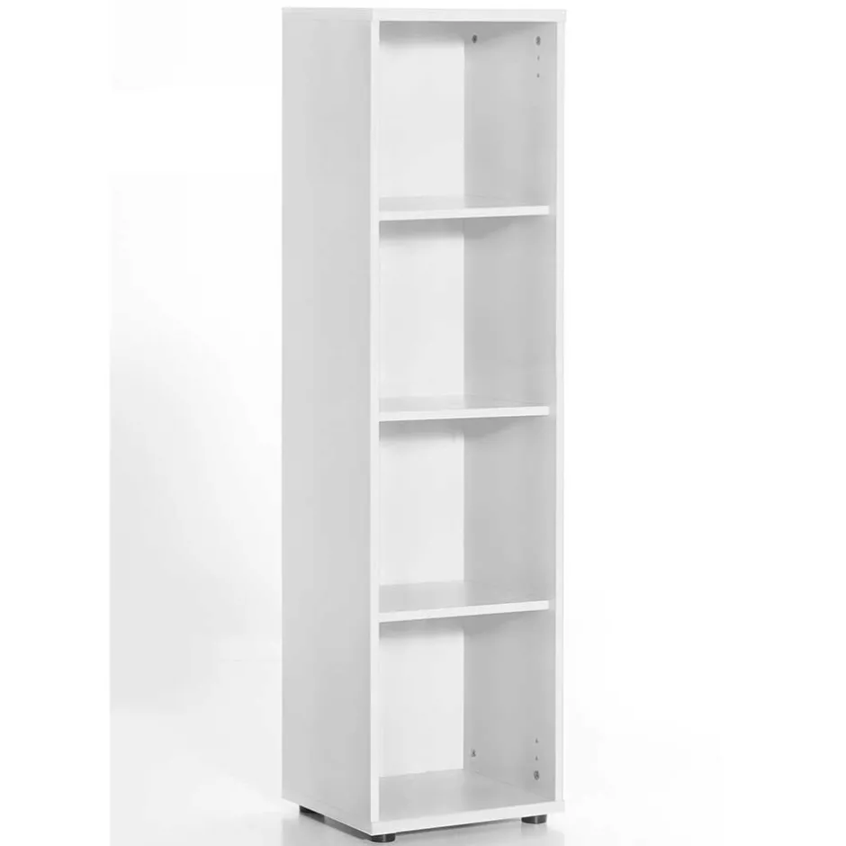 Wohnen Weißes Regal für Ordner 39x147x35 cm - Radiassu
