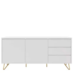 Weißes Sideboard 150cm mit Haarnadel Beinen - Donny^Wohnen New
