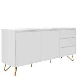 Weißes Sideboard 150cm mit Haarnadel Beinen - Donny^Wohnen New