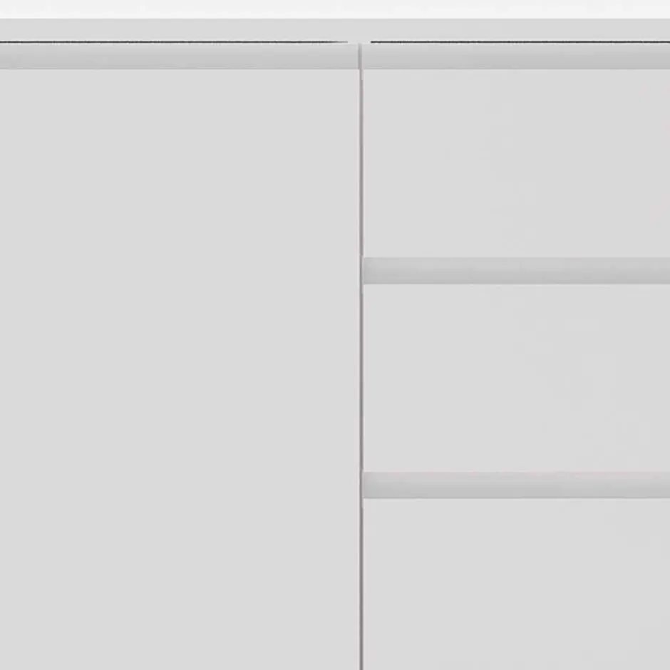 Weißes Sideboard 150cm mit Haarnadel Beinen - Donny^Wohnen New