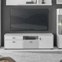 Wohnen Weißes TV Board 150 cm breit - Dualkos