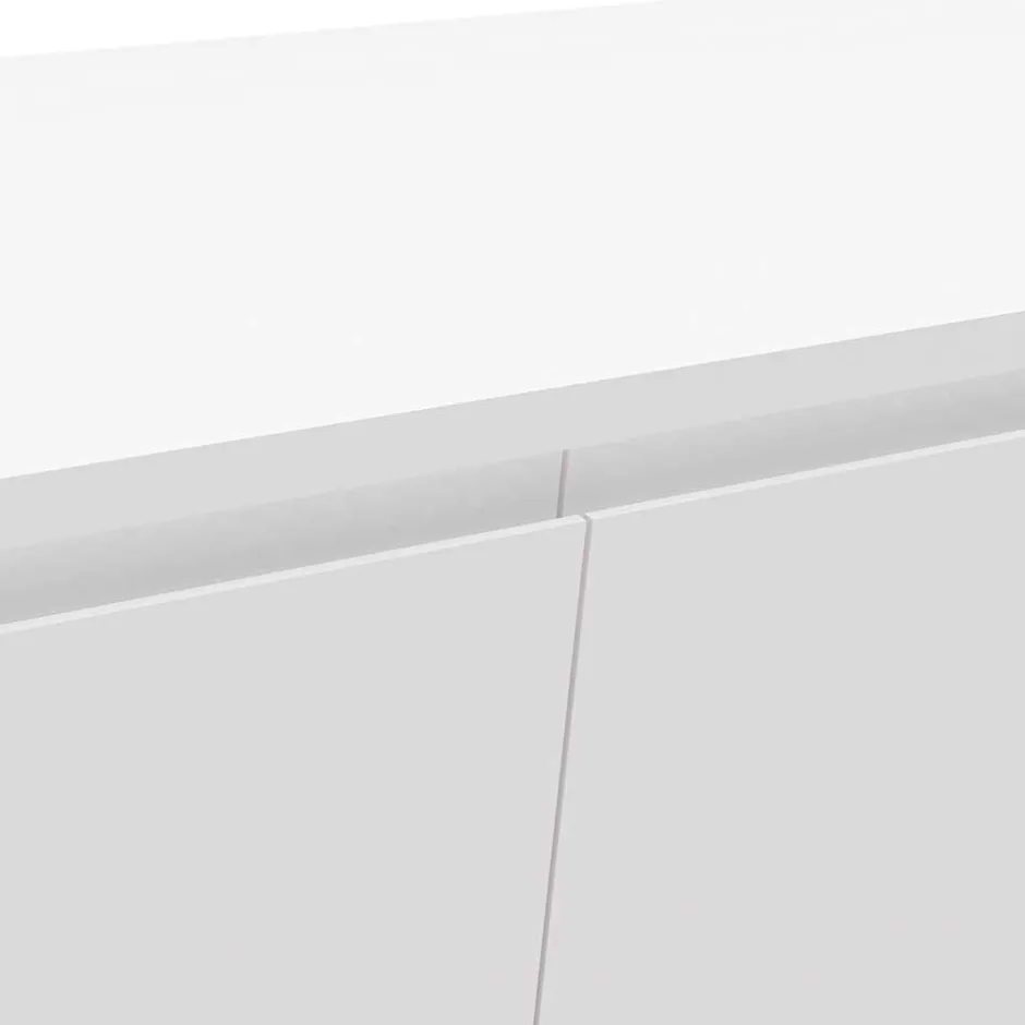 Weißes TV Lowboard mit Klappe & Schublade - Marmore^Wohnen Discount