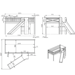 Weltall Rutschbett in Weiß - Casta^Wohnen Clearance