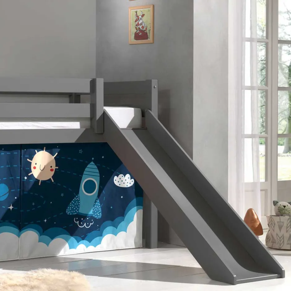 Weltraum Spielbett mit Rutsche - Kullara^Wohnen Clearance