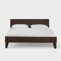 Wengefarbiges Holzbett Careful aus Buche massiv lackiert^Wohnen Best