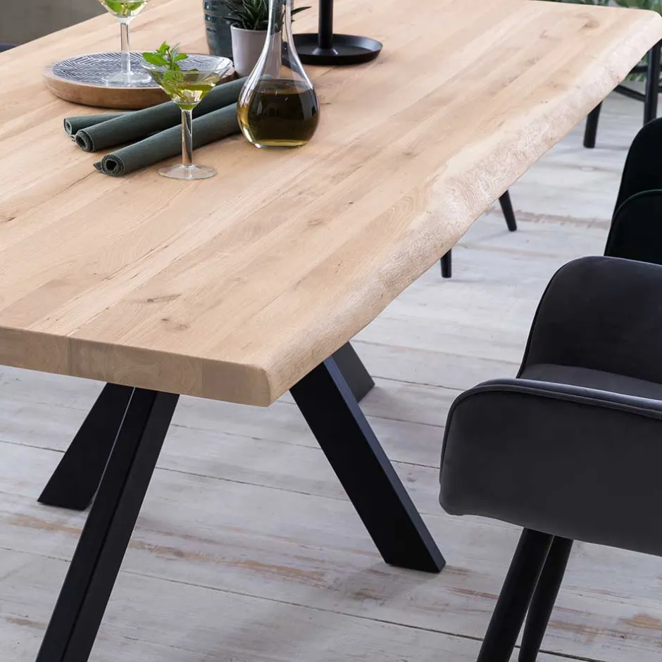 White Wash Esszimmertisch mit Baumkante - Wieza^Wohnen Outlet