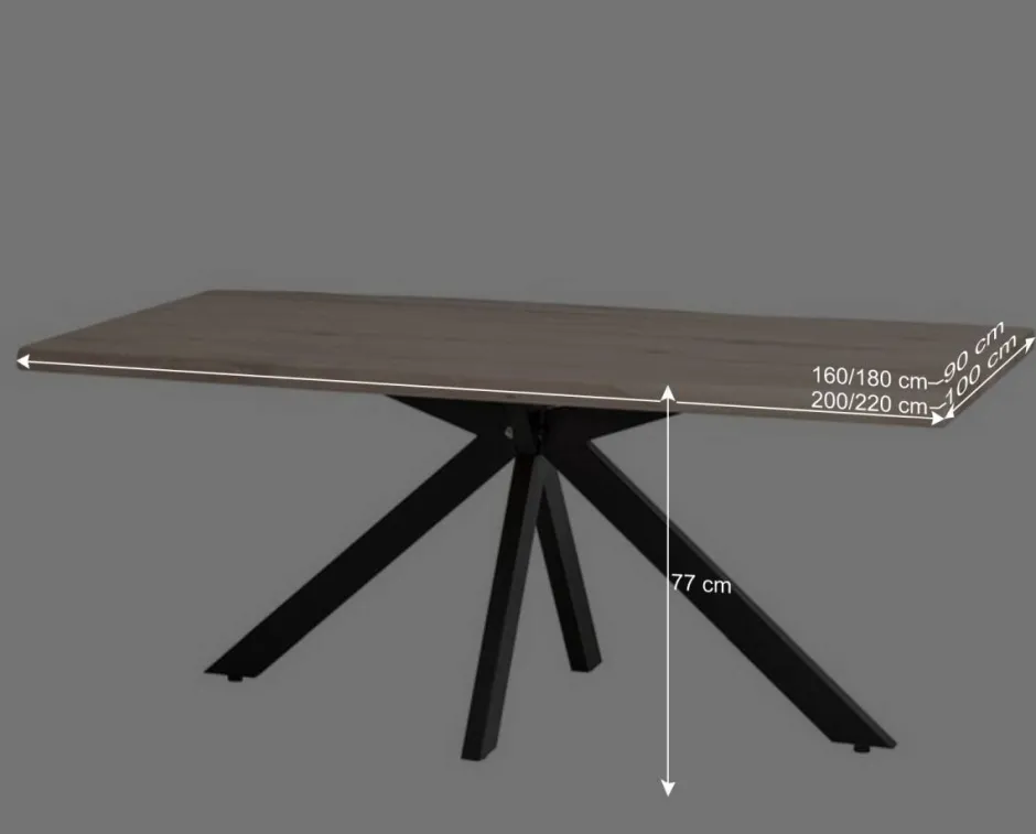 White Wash Esszimmertisch mit Baumkante - Wieza^Wohnen Outlet