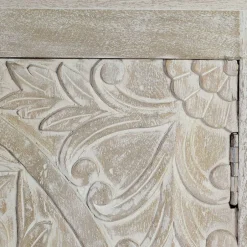 White Wash Sideboard mit Mandala Schnitzerei - Bonany^Wohnen Sale