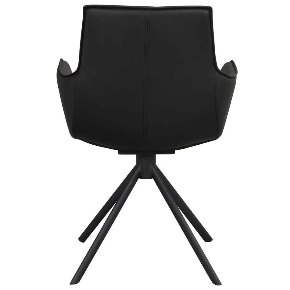 Wohnen White Wash Tisch & Lederstühle - Senatau (siebenteilig)