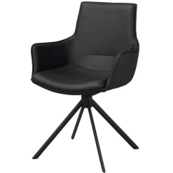 Wohnen White Wash Tisch & Lederstühle - Senatau (siebenteilig)