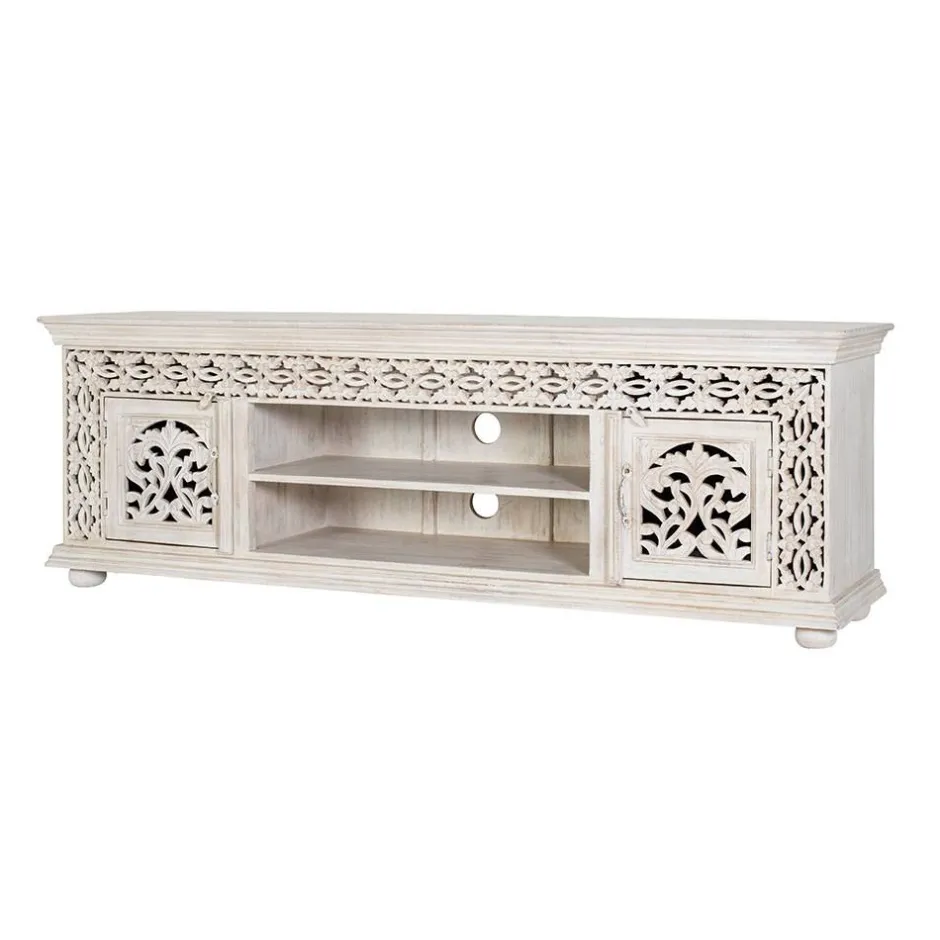 White Wash TV Lowboard - dekoratives Design - Snake^Wohnen Sale