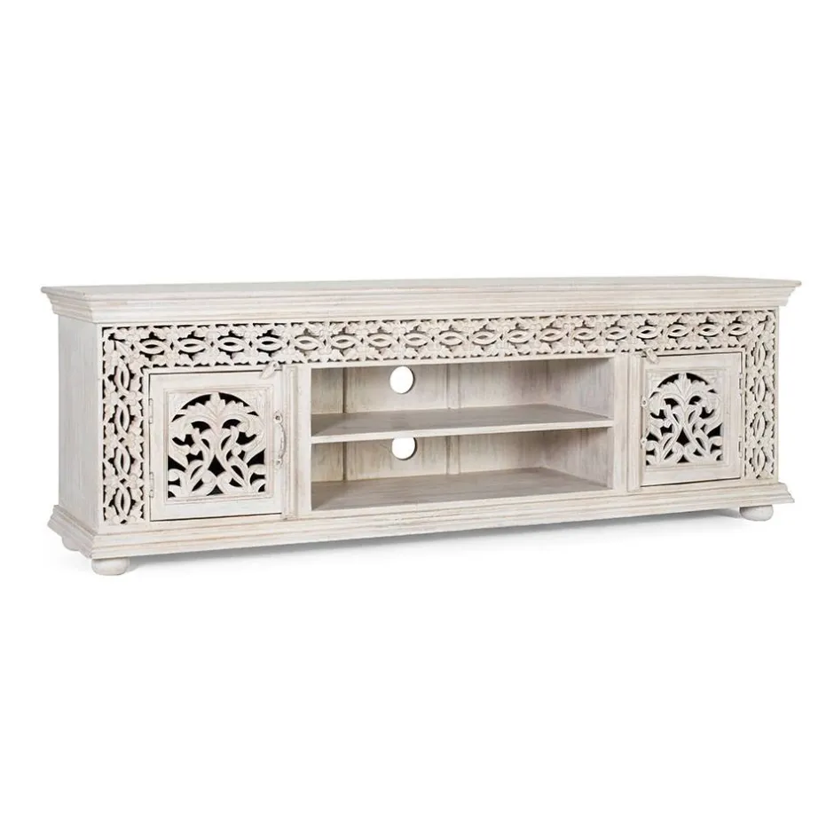 White Wash TV Lowboard - dekoratives Design - Snake^Wohnen Sale