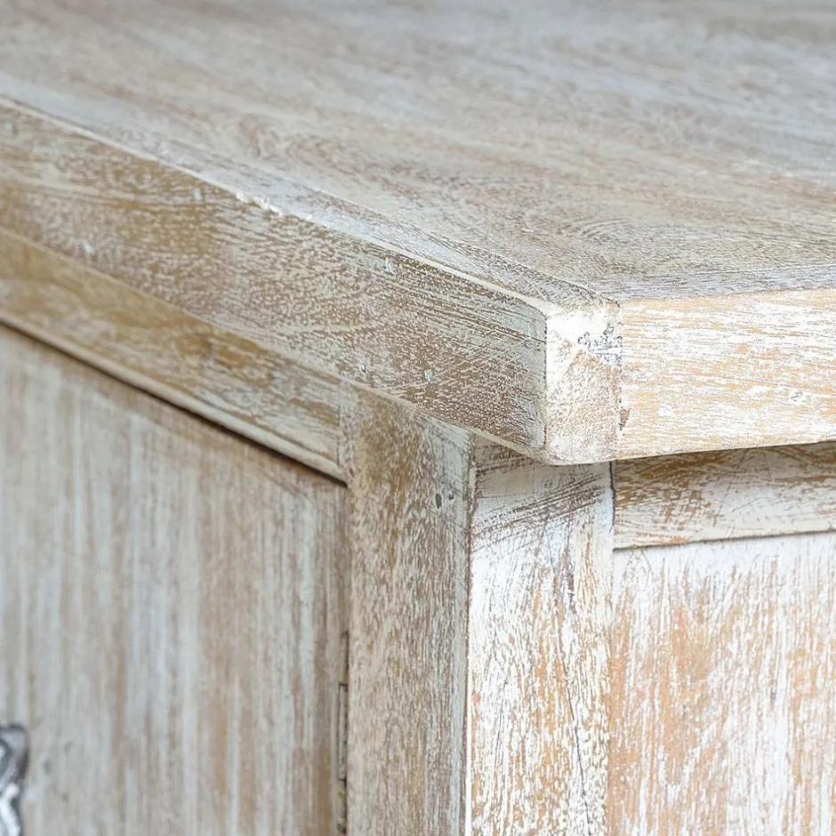 White Wash TV Lowboard - Shabby Chic - Catlony^Wohnen