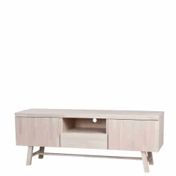 Wohnen White Wash TV Lowboard aus Eiche - Dioca