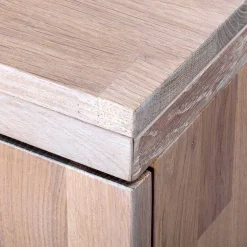 Wohnen White Wash TV Lowboard aus Eiche - Dioca