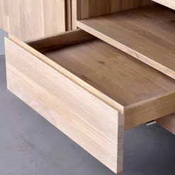 Wohnen White Wash TV Lowboard aus Eiche - Dioca